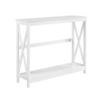 Yaheetech - table console moderne en bois table de canapé rectangulaire avec 3 etagères de rangement ... Yaheetech - table console moderne en bois table de canapé rectangulaire avec 3 etagères de rangement ...