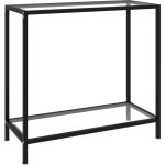 Table console transparent 80x35x75 cm verre tremp�