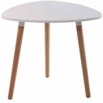 Table de cuisine table d'appoint en bois couleur blanc hauteur 75 cm Ø 80 cm tab10055 Table de cuisine table d'appoint en bois couleur blanc hauteur 75 cm Ø 80 cm tab10055
