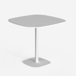 Table de cuisine bar salle � manger design moderne 80x80 circumdo - blanc