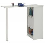 Table de cuisine et meuble de rangement blancs - coloris: blanc Table de cuisine et meuble de rangement blancs - coloris: blanc