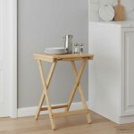 Table de cuisine naturel 40 x 30 x 53, 5 cm bambou
