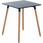 Clp - table de cuisine carr�e avec un design en bois moderne 60 cm diff�rentes couleurs colore : noir ...