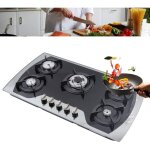 Table de cuisson � gaz 36'' avec 5 br�leurs, table de cuisson � gaz encastrable adapt�e au bi - combustible ...