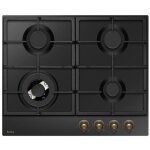 Table de cuisson a gaz - amica - 4 foyers - 9, 9 x 59 x 52 - pga6101apcb retro - noir