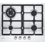 Table de cuisson gaz lg cbgz2414s 60 cm, 8, 5 kw, 4 feux, grilles en fonte, plaque en acier inoxydable ...