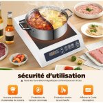 Table de cuisson � induction, 3500w, 11 niveaux de puissance, indicateur led, d�tection automatique, ...