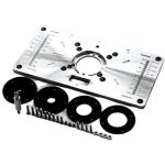 Table de d�fonceuse en aluminium avec insert pour table de d�fonceuse, outils de travail du bois, anneau ...