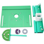 Table de d�fonceuse rabattable en aluminium (c8 vert) - avec plaque d'insertion pour banc de travail