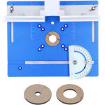 Table de d�fonceuse rabattable avec plaque d'insertion bleue - pour routage, sculpture et fraisage