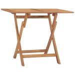 Table  dner pliable de jardin 90x60x75 cm bois de teck solide vidaxl