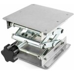 Table �l�vatrice de laboratoire, 100 x 100mm plateforme elevatrice a ciseaux en acier inoxydable pour ...