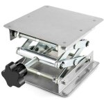 Table �l�vatrice de laboratoire, plate - forme �l�vatrice � ciseaux en acier inoxydable 100 x 100 mm ...