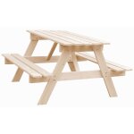 Table enfant en bois ? table et chaise enfant - table pique nique 90x90xh50 cm - salon de jardin enfant ...
