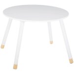 Atmosphera ? table ronde pour enfant en bois mdf et pin blanc ? diam�tre 60 cm ? hauteur 43, 5 cm ? pour ...