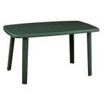 Table d'exte'rieur cayman en polypropyle'ne finition brillante verte 140x90x72 cm Table d'exte'rieur cayman en polypropyle'ne finition brillante verte 140x90x72 cm