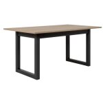 Abitare - table extensible 160x90 cm ch�ne clair et gris anthracite - lentini