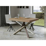 Table extensible 4 � 10 personnes ch�ne naturel et pieds entrelac�s 4 couleurs l 130 � 234 cm artemis ...