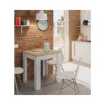 Caesaroo - table � manger pliante avec plateau rabattable, table auxiliaire refermable, 67x67 / 135h79 ...