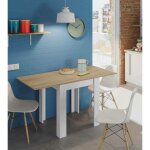 Table extensible newark, table � manger pliante avec ouverture de livre, table auxiliaire pliable, cm ...