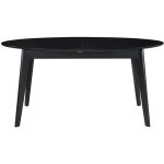 Miliboo - table extensible rallonges intégrées ovale en bois noir l160 - 200 cm marik Miliboo - table extensible rallonges intégrées ovale en bois noir l160 - 200 cm marik