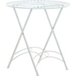 Clp - l�gant table ext�rieure finement d�taill�e en m�tal dans diff�rentes couleurs colore : blanc