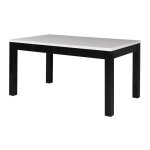 Table fabio - coloris noir et blanc - 160 cm