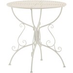 Table de jardin ronde amanda blanc