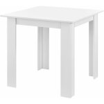 Table de forme carr�e pour 4 personnes pour salle � manger cuisine salon 80 cm blanc