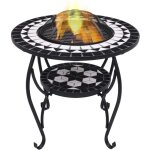 Vidaxl - table de foyer mosaque noir et blanc 68 cm cramique
