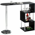 Table haute de bar vigando, noir mat Table haute de bar vigando, noir mat