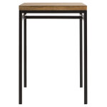 Table haute carr�e en manguier massif et m�tal noir l70 cm ypster