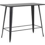 Oviala - table haute de jardin en acier noir mat Oviala - table haute de jardin en acier noir mat