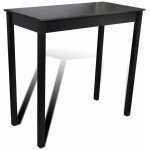 Helloshop26 - table haute mange debout bar bistrot noir mdf 115 cm