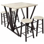 Table haute avec tabourets design industriel dock Table haute avec tabourets design industriel dock