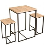Table haute avec tabourets industrielle dock
