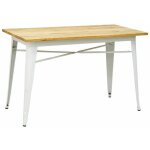 Aubry gaspard - table industrielle en mtal et bois d'orme huil
