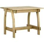 Vidaxl - table de jardin 110x74x75 cm bois de pin imprgn