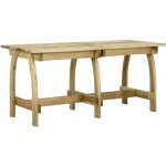 Vidaxl - table de jardin 160x74x75 cm bois de pin imprégné Vidaxl - table de jardin 160x74x75 cm bois de pin imprégné
