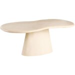 Table de jardin 200 x 110 cm 6 places mgo ovale forme irr�guli�re salle � manger int�rieur ext�rieur ...