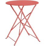 Table de jardin bistrot ronde Ø60cm pliable en acier thermolaqué Table de jardin bistrot ronde Ø60cm pliable en acier thermolaqué