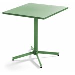 Table de jardin carre bistro inclinable en acier vert cactus - palavas