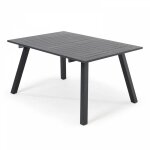 Oviala - table de jardin carrée extensible en aluminium noir Oviala - table de jardin carrée extensible en aluminium noir
