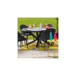 Table de jardin extensible 145 / 200cm en aluminium anthracite - vila