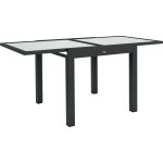 Table de jardin extensible en plastique, table d'ext�rieur pliable avec rallonge, r�sistante aux intemp�ries, ...