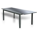 Home deluxe - table de jardin extensible en verre sol - 180 / 240 x 90 cm