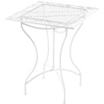 Table de jardin en fer forg� asina 60 x 60 cm blanc