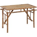 Table de jardin pliable 115x50x75 cm bambou