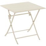 Hesperide - table de jardin pliante carr�e azua argile 2 places en aluminium trait� en epoxy - hesp�ride ...
