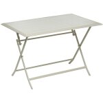 Hesperide - table de jardin pliante carr�e azua argile 4 places en aluminium trait� en epoxy - hesp�ride ...
